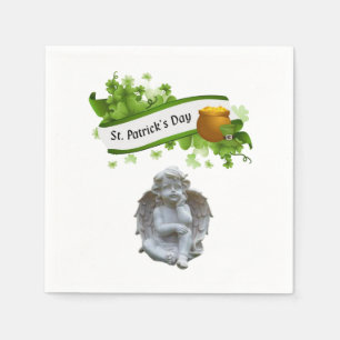 Servilleta De Papel Napkins de papel Ángel del Día de San Patricio