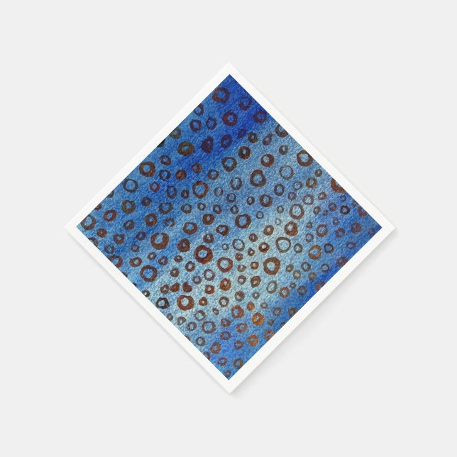 Servilleta De Papel Napkins de papel azul (Borde)