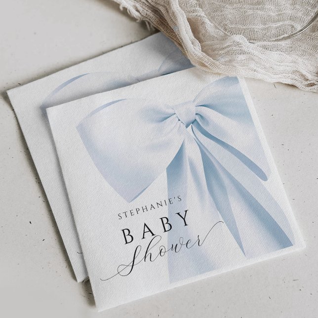 Servilleta De Papel Napkins de papel Baby Shower Bow azul (Subido por el creador)