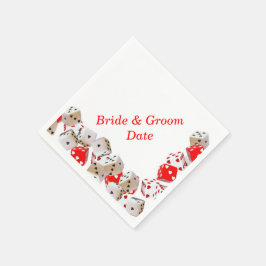 Servilleta De Papel Napkins de papel Boda de Casino dados