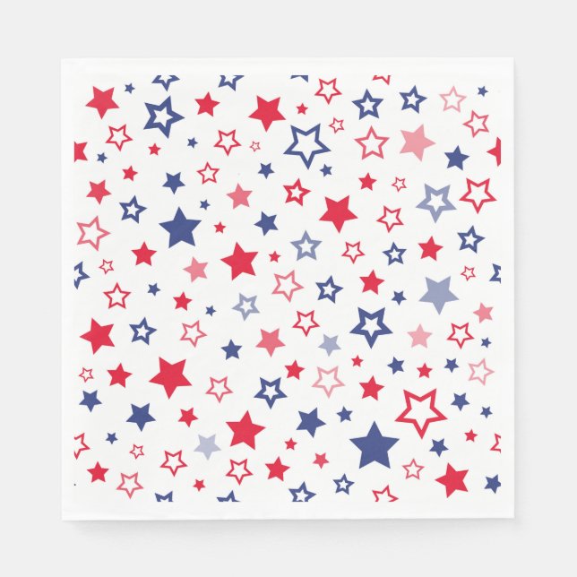 Servilleta De Papel Napkins de papel de estrellas patrióticas (Anverso)