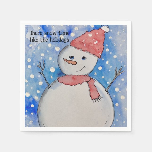 Servilleta De Papel Napkins de papel de invierno, cóctel estándar (Anverso)