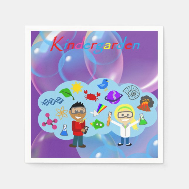 Servilleta De Papel Napkins de papel de jardín infantil (Anverso)