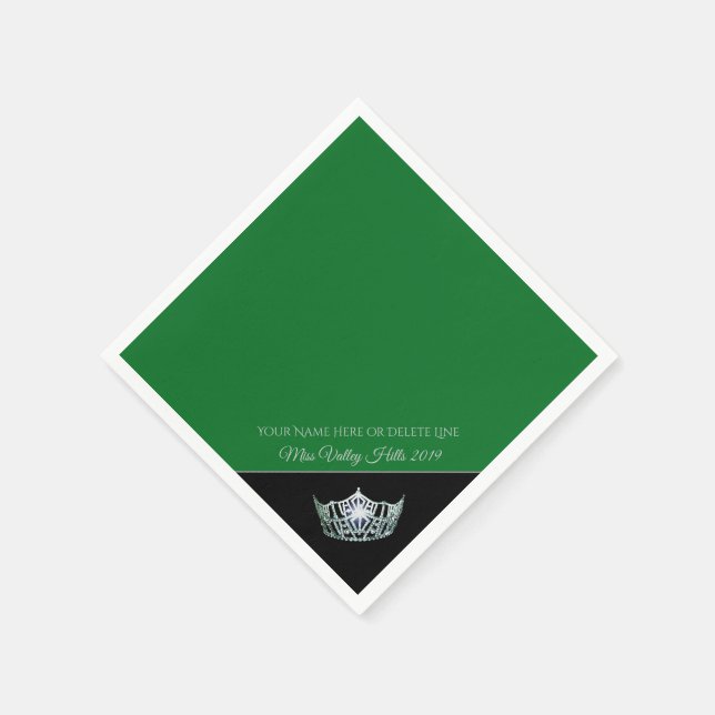 Servilleta De Papel Napkins de papel de la Crown de Miss América (Borde)