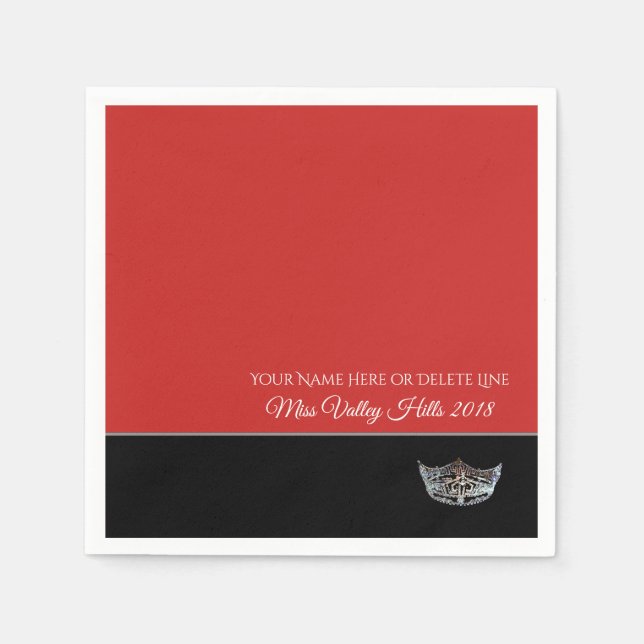 Servilleta De Papel Napkins de papel de la Crown de Miss América (Anverso)