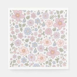 Servilleta De Papel Napkins de papel Ditsy Floral Baby Shower
