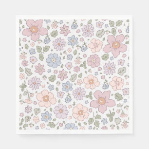 Servilleta De Papel Napkins de papel Ditsy Floral Baby Shower