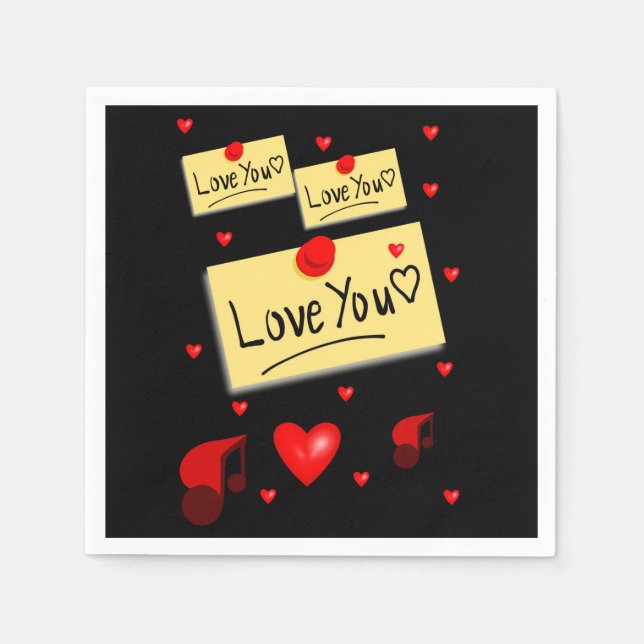 Servilleta De Papel Napkins de papel el día de San Valentín (Anverso)