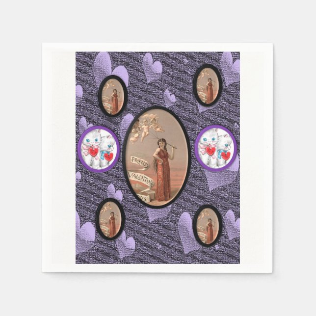 Servilleta De Papel Napkins de papel el día de San Valentín (Anverso)