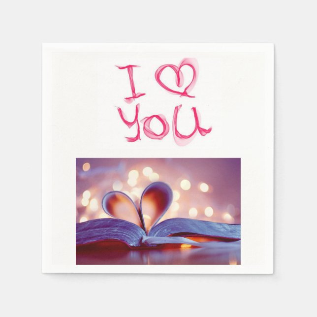 Servilleta De Papel Napkins de papel el día de San Valentín (Anverso)