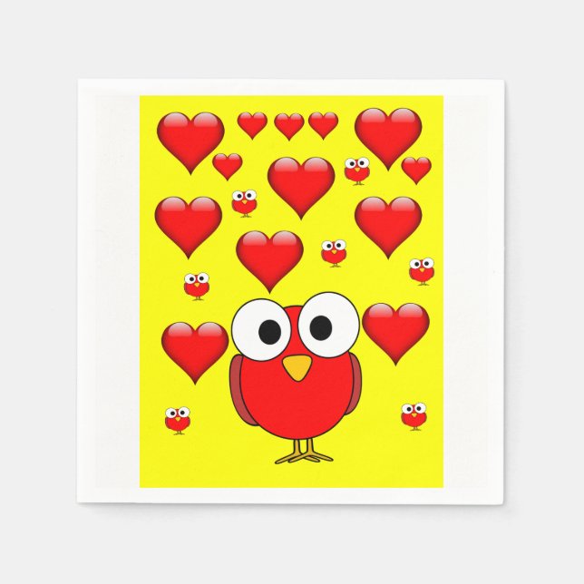 Servilleta De Papel Napkins de papel el día de San Valentín (Anverso)