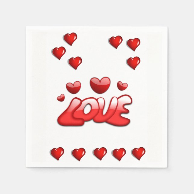 Servilleta De Papel Napkins de papel el día de San Valentín (Anverso)