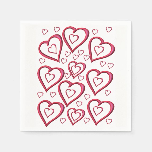 Servilleta De Papel Napkins de papel el día de San Valentín (Anverso)
