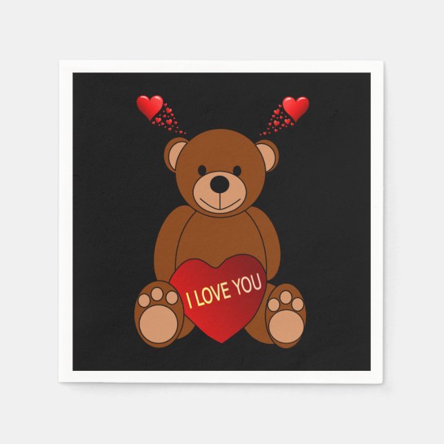 Servilleta De Papel Napkins de papel el día de San Valentín (Anverso)