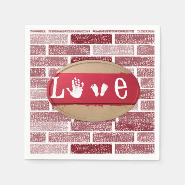 Servilleta De Papel Napkins de papel el día de San Valentín (Anverso)