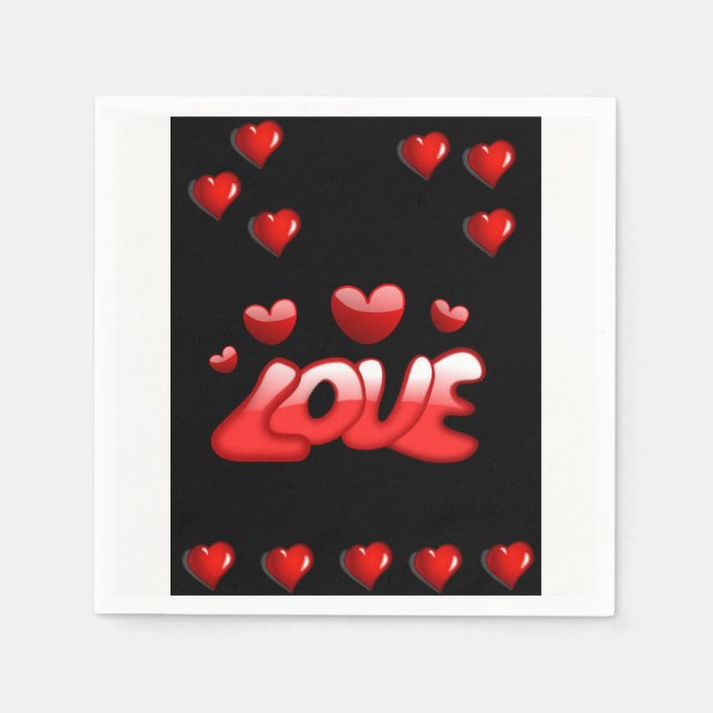 Servilleta De Papel Napkins de papel el día de San Valentín (Anverso)