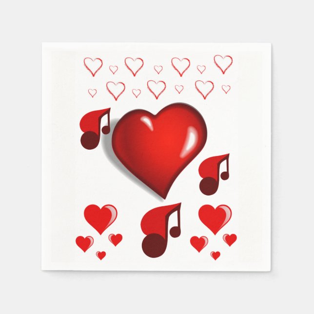 Servilleta De Papel Napkins de papel el día de San Valentín (Anverso)