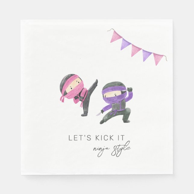 Servilleta De Papel Napkins de papel Fiesta Ninja (Anverso)