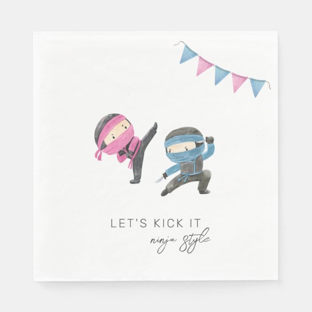 Servilleta De Papel Napkins de papel Fiesta Ninja (Anverso)