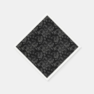Servilleta De Papel Napkins de papel - Flourish negro
