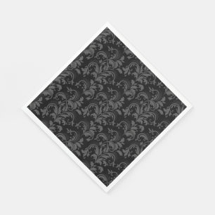 Servilleta De Papel Napkins de papel - Flourish negro