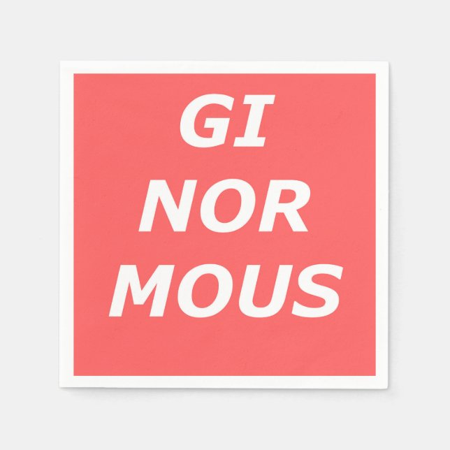 Servilleta De Papel Napkins de papel GINORMOUS (Anverso)