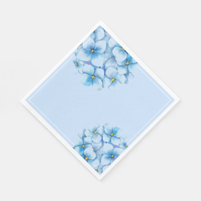 Servilleta De Papel Napkins de papel-Hydrangeas azules (Esquina)