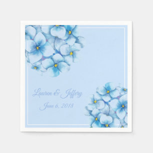 Servilleta De Papel Napkins de papel-Hydrangeas azules