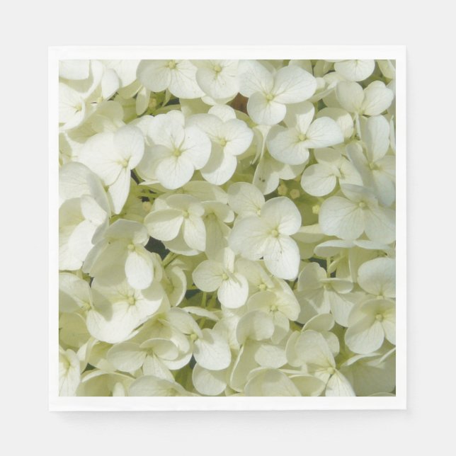 Servilleta De Papel Napkins de papel-Hydrangeas blancas (Anverso)