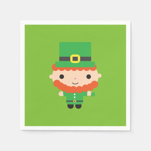 Servilleta De Papel Napkins De Papel Leprechaun (Anverso)