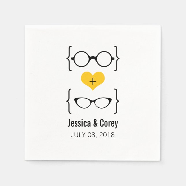Servilleta De Papel Napkins de papel para gafas amarillas (Anverso)