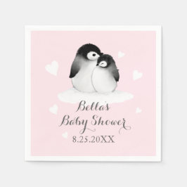 Servilleta De Papel Napkins de papel pingüino rosa