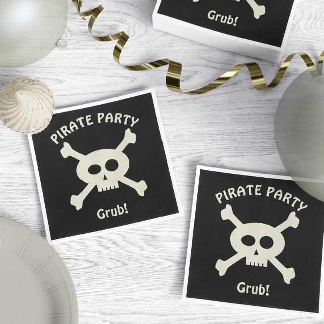 Servilleta De Papel Napkins de papel pirata Fiesta (Grub! Perfect paper napkins for your pirate party)