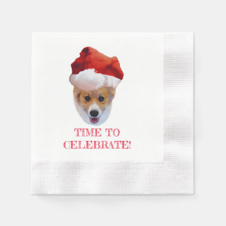 Servilleta De Papel Napkins de Santa Corgi