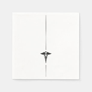 Servilleta De Papel Napkins de símbolos Caduceus minimalistas