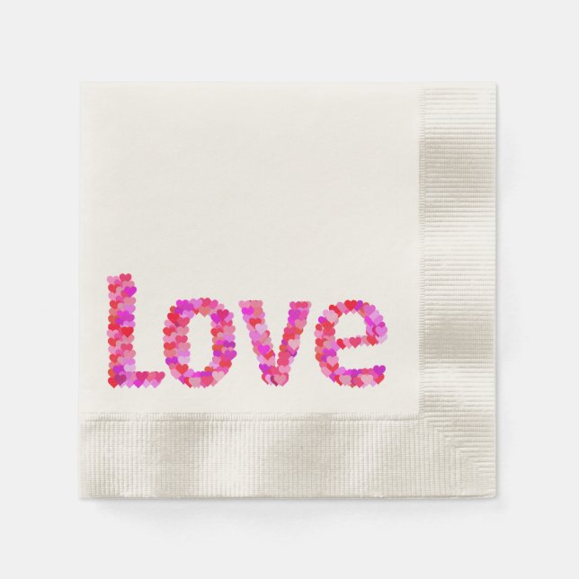 Servilleta De Papel Napkins de texto de amor (Anverso)