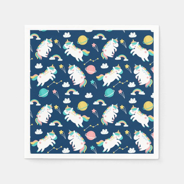 Servilleta De Papel Napkins de Unicornio (Anverso)