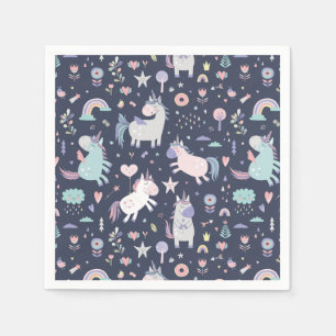 Servilleta De Papel Napkins de Unicornio