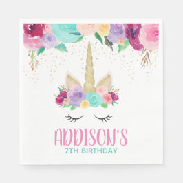 Servilleta De Papel Napkins del partido de cumpleaños Magnífico Unicor