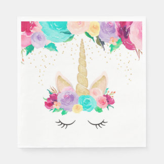 Servilleta De Papel Napkins del partido de cumpleaños Magnífico Unicor