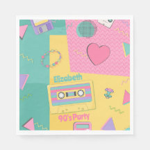 Napkins del partido de los años 90