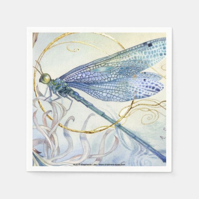 Servilleta De Papel Napkins Dragonfly (Anverso)