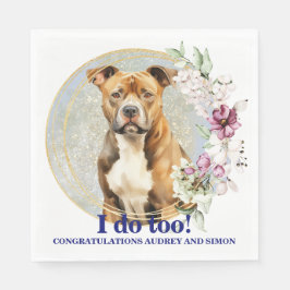 Servilleta De Papel Napkins estadounidense Staffordshire Terrier Boda