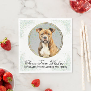 Servilleta De Papel Napkins estadounidense Staffordshire Terrier Boda