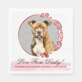 Servilleta De Papel Napkins estadounidense Staffordshire Terrier Boda