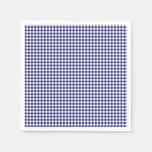 Servilleta De Papel NAPKINS, FIESTA Blue-White Gingham-PAPER (Anverso)