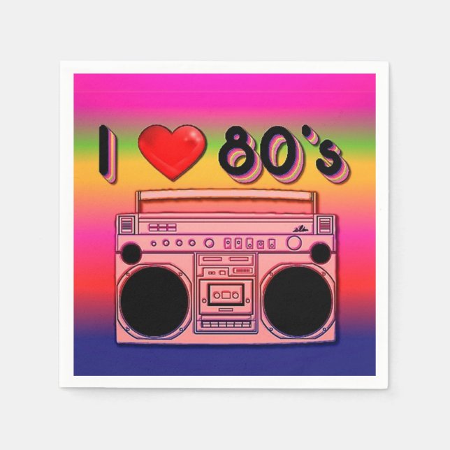 Servilleta De Papel Napkins Fiesta Boombox de 80 (Anverso)