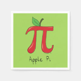 Servilleta De Papel Napkins Fiesta de Apple Pi Cute Math Pi Day