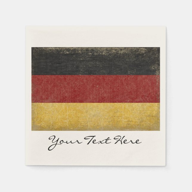 Servilleta De Papel Napkins Fiesta de bandera de Alemania (Anverso)
