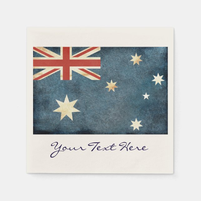 Servilleta De Papel Napkins Fiesta de bandera de Australia (Anverso)